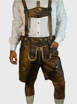 Trachten Short Lederhosen for Men in Dark Chocolate