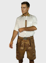 Vintage Brown Leather Lederhosen for Men