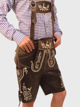Trachten Short Lederhosen for Men in Wild Brown