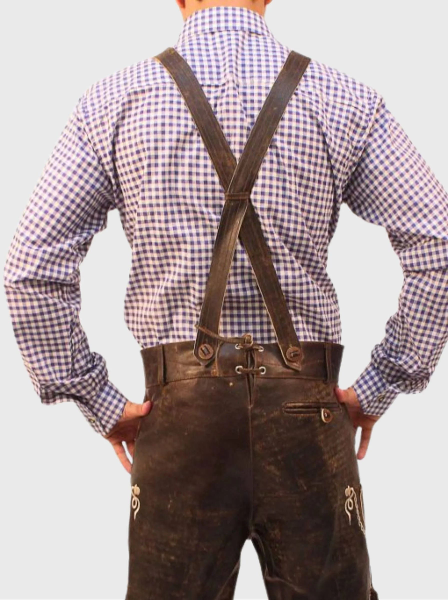Trachten Short Lederhosen for Men in Wild Brown