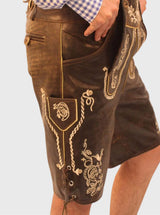 Trachten Short Lederhosen for Men in Wild Brown