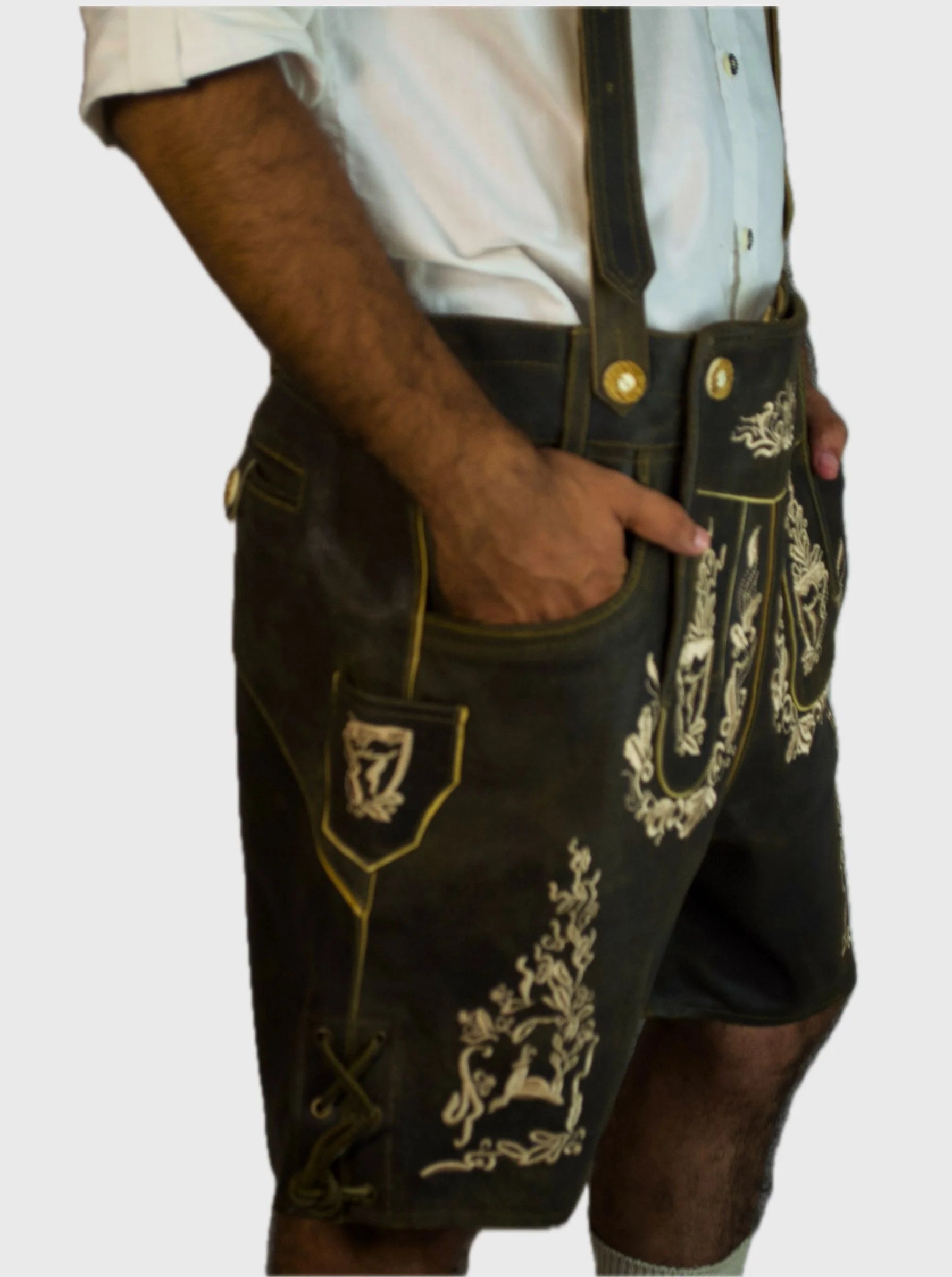 Rusty Tobacco Bavarian Lederhosen for Men (Herren Trachten)