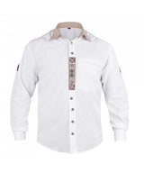 Trachten Shirt Embroidered White