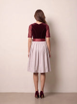 Vintage Wine Velvet Rose Romance Dirndl