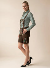 Floral Women’s German Lederhosen Embroidered