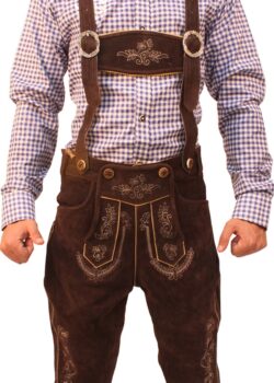 Bundhosen Knee Length Deep dark Brown