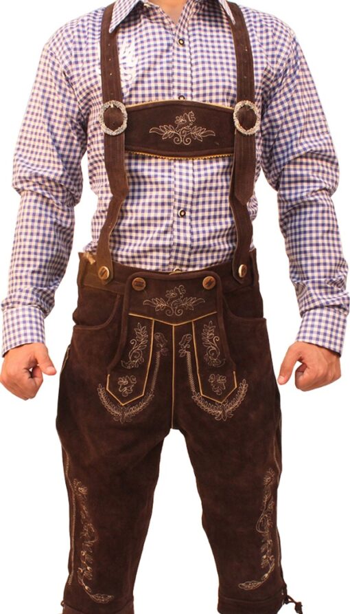 Bundhosen Knee Length Deep dark Brown