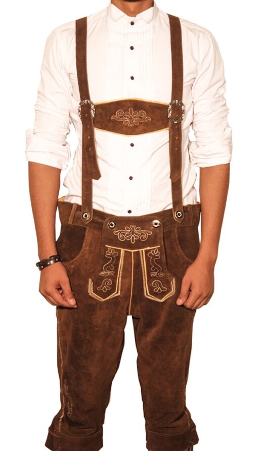 Bundhosen Knee Length Trousers Staggering Brown