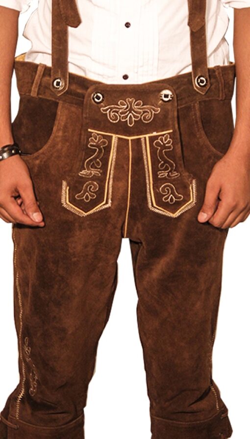Bundhosen Knee Length Trousers Staggering Brown