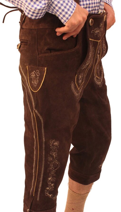 Bundhosen Knee Length Deep dark Brown