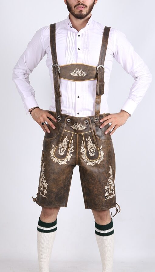 Bavarian Herren Lederhosen Rusty Tobacco