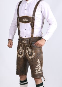 Bavarian Herren Lederhosen Rusty Tobacco
