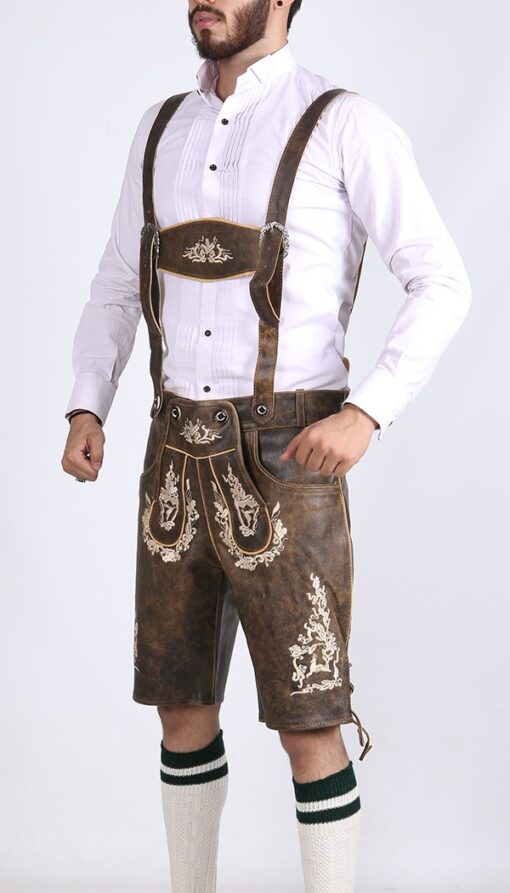 Bavarian Herren Lederhosen Rusty Tobacco