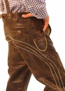 Bundhosen Knee Length Trousers Wild Brown