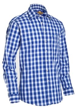 Trachten Shirt diamond Checkered Admiral Blue