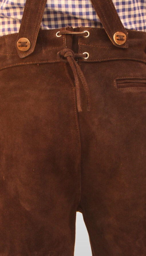 Bavarian Herren Lederhosen Dark Brown