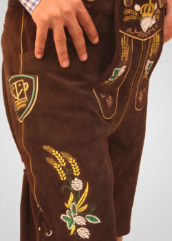 Bavarian Herren Lederhosen Dark Brown
