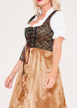 Vintage Midi Dirndl Betsy Black Gold_ Only Close