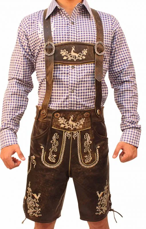 Trachten Short Lederhosen Wild Brown
