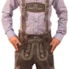 Short Platter Lederhosen Charcoal Black