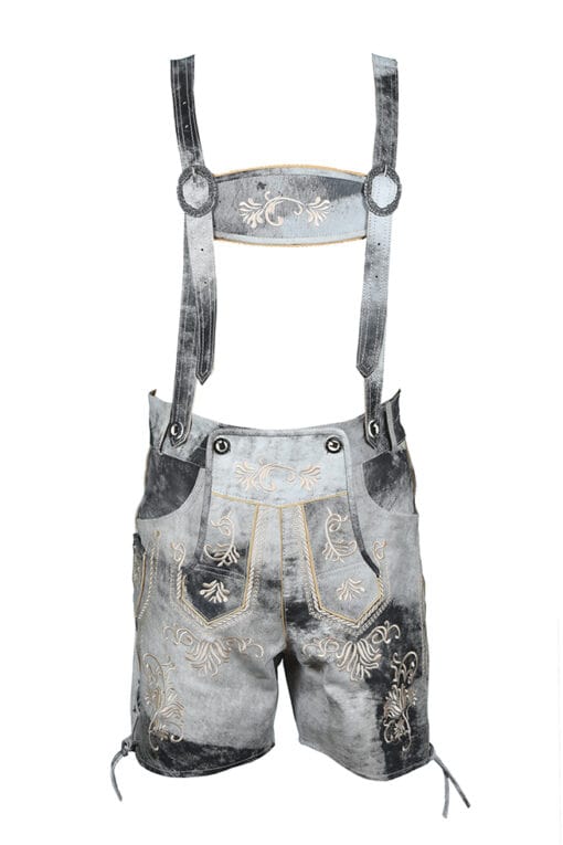 Trachten Short Mens Lederhosen Shaded Grey